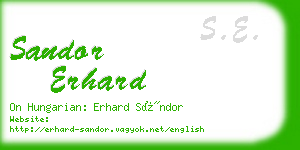 sandor erhard business card